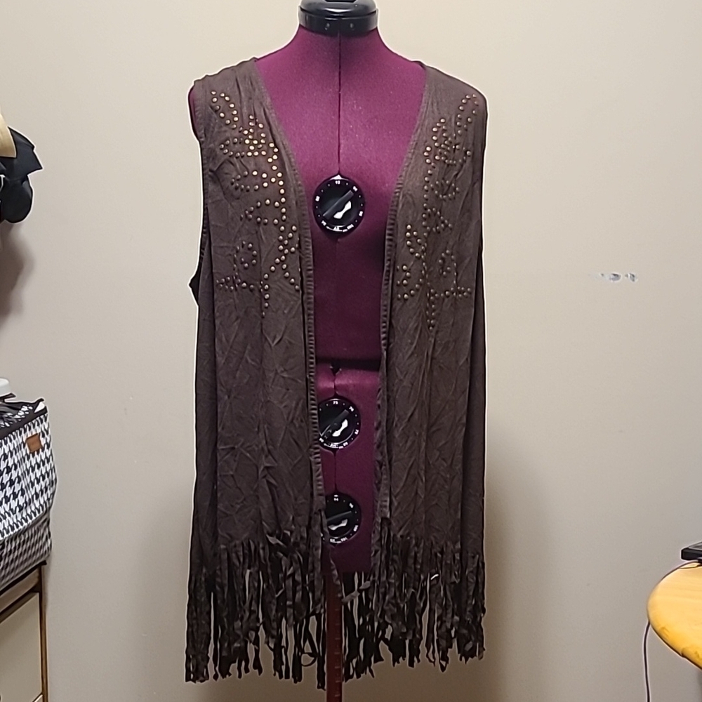 new directions Brown Cardigan Sweater